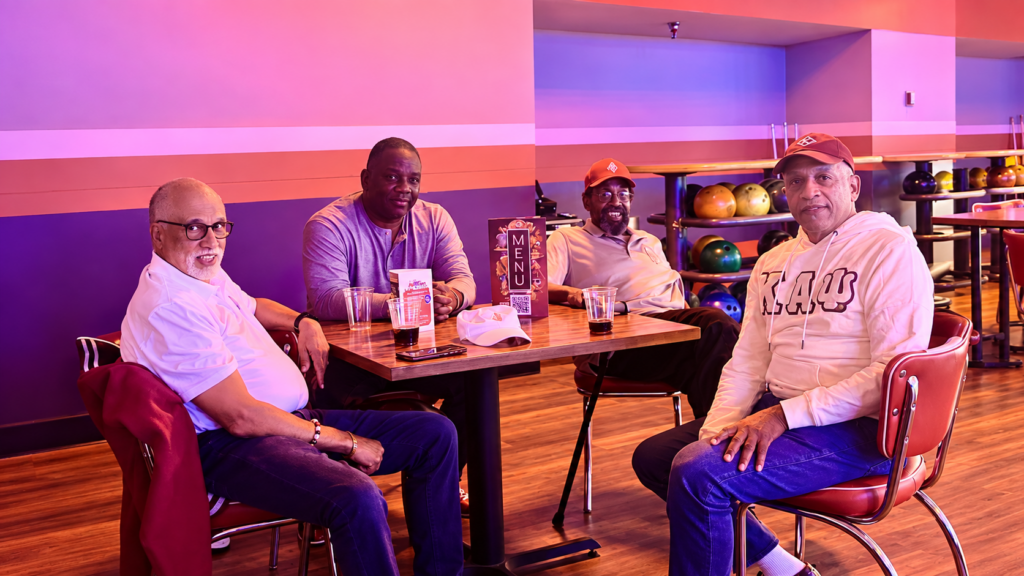 Neon Bowling Lounge Gathering