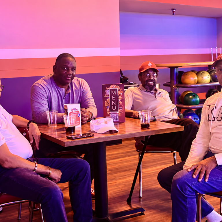 Neon Bowling Lounge Gathering